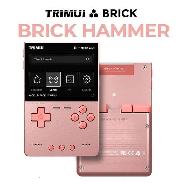 BOYHOM TRIMUI BRICK HAMMER Handheld Game Console Retro Video Games 3.2'' I Screen Full Metal CNC Linux System Portable Gaming 26Y0304