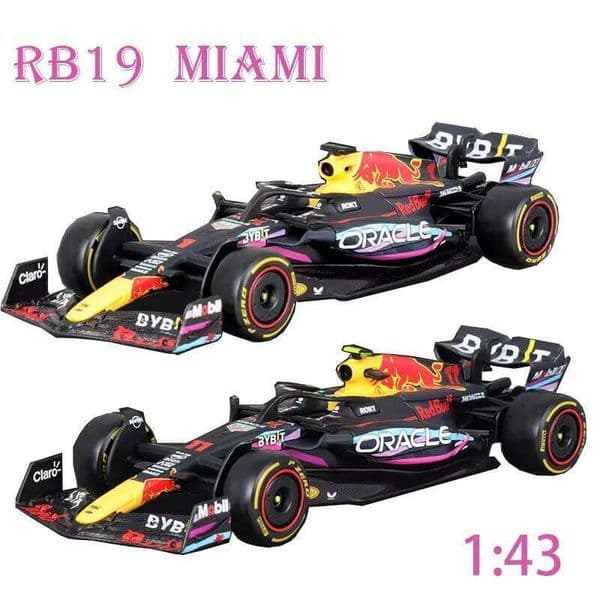 Bburago 1:43 2023 F1 Red Bull RB19 Alloy Car Formula Racing Diecast Model Toy Collection Gifts Verstappen Miami RB 19 C260305