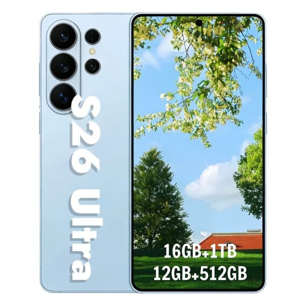 S26 S25 Ultra 5G Smartphone i17 Pro Max Android SIM Standby Full HD Touch Screen Face Recognition Dual Cameras Support Multi-Language Mobile Phone