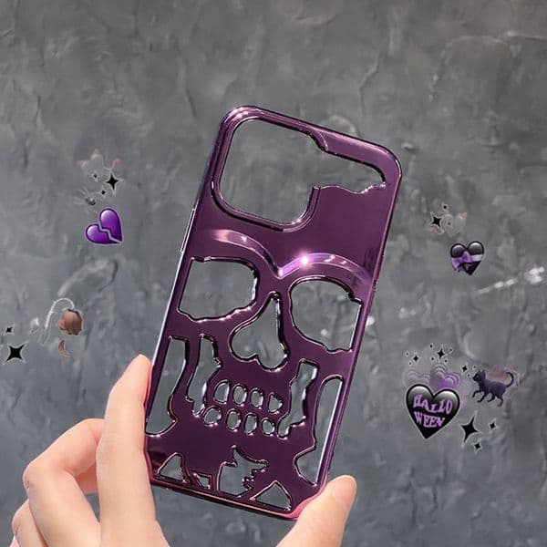 Skeleton Cooling Phone Case For Iphone 16 15 14 13 Pro 12 11 Max Plus Electroplating 16Pro 16Promax Phone Case Personalized 15Pro 15Promax Cover 14Pro 13Promax Shell