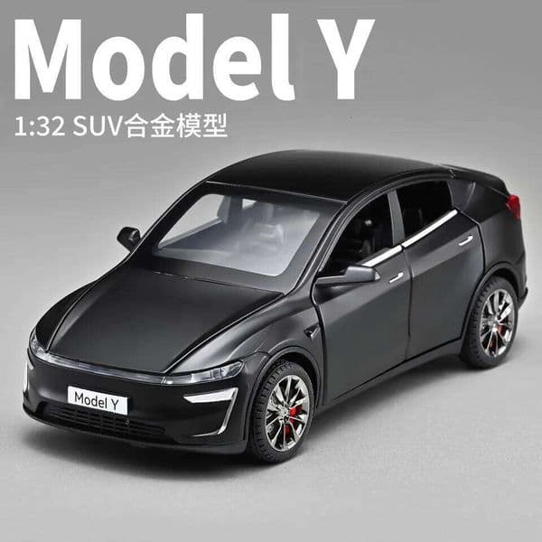 1: 32 Tesla Y Alloy Car Model Sound and Light Effects Office Desktop Decompression Toy Collection Gift C260305