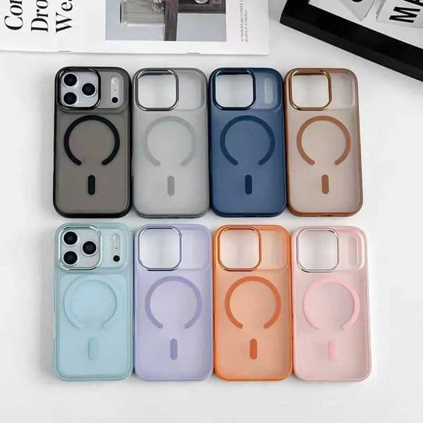 Stong Magnetic Wireless Charging Case For Iphone 17 Air 16 Plus 15 Pro MAX 14 Crystal Dual Color Hybrid Hit Transparent Hard PC Soft TPU Clear Mobile Phone Back