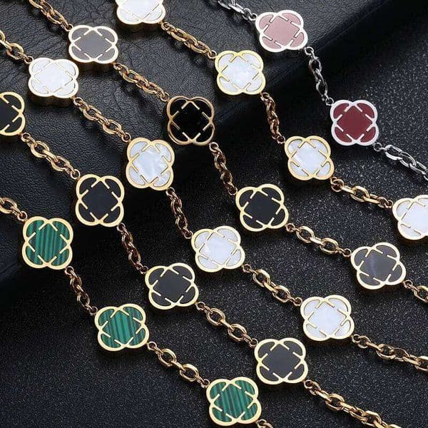 New Trendy Men Petal Charms Chain Bracelet,Stainless Steel Natural Shell Chain Wristband, Birthday Anniversary Father Gift For women men Free shipping