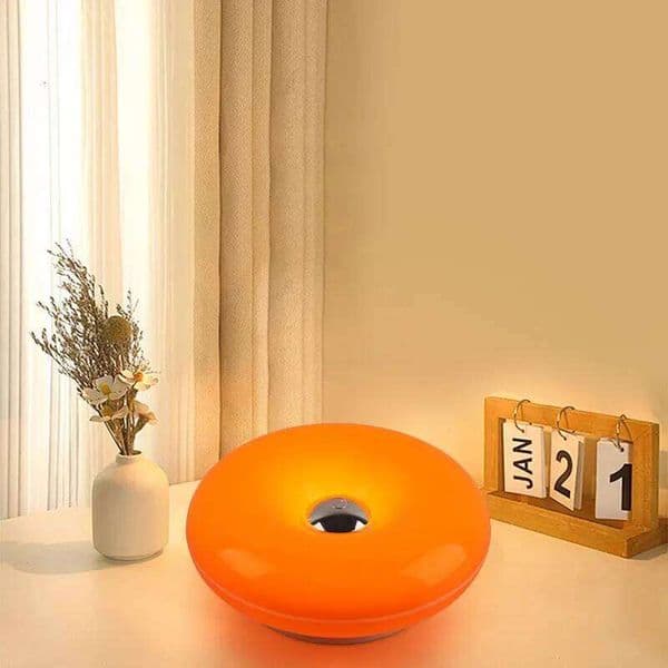 Creative Donut-Shaped Table Lamp, Wall-Mounted, Rechargeable, with Three Color Temperature Settings, Suitable for Decorative Lightin 26Y0306
