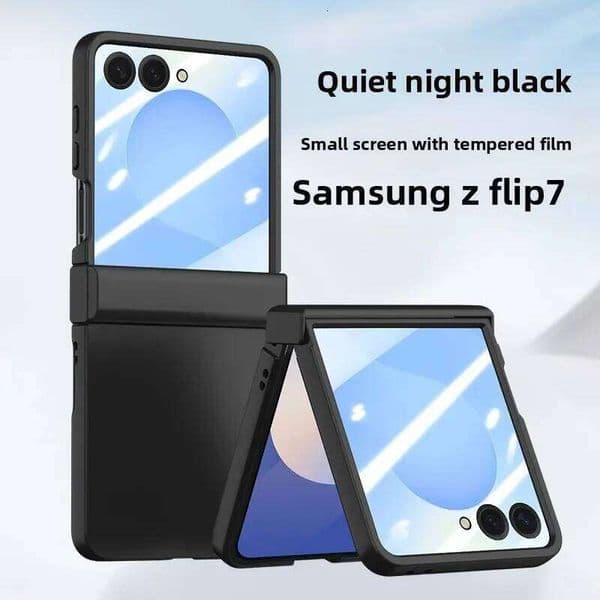 Skin Feel Phone Case for Z Flip 7 FE 6 5 4 3 Flip7 Flip6 Flip5 With Screen Protective Cover Solid Color H260305