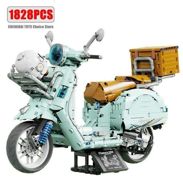 1828pcs 1:5 City Technical Motorcycle Car Model Building Blocks MOC Racing Motobike Vehicles Bricks Toy For Children Gifts Z260305