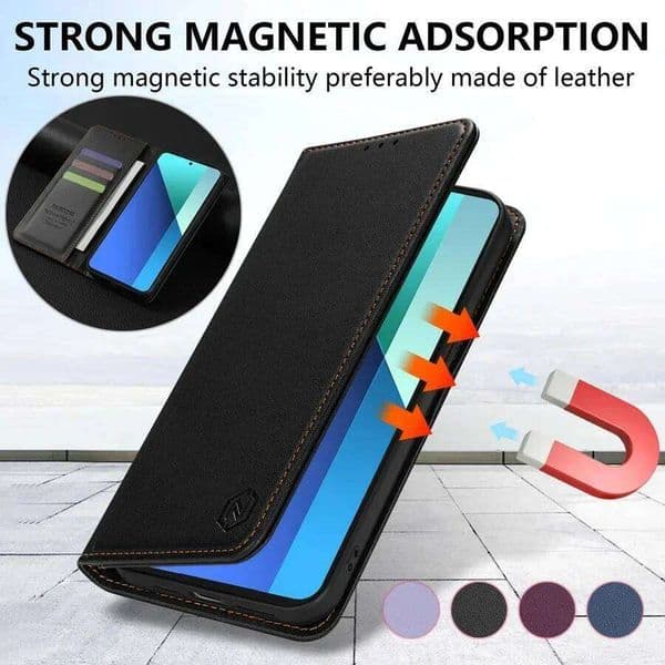 Wallet Skin friendly Magnetic Card Slot Flip Leather Case For 14T 13T 11T Poco X6 C65 C75 14C 13C 13 12C 10C 9A 9C H260305