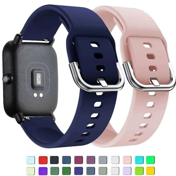 Silicone Watch band For GTS 4/3/2e Mini/GTR 4/3/Pro/2/2e/stratos 3/2 Sport Bracelet Amazfit bip-U-S-lite 20mm/22mm strap H260305