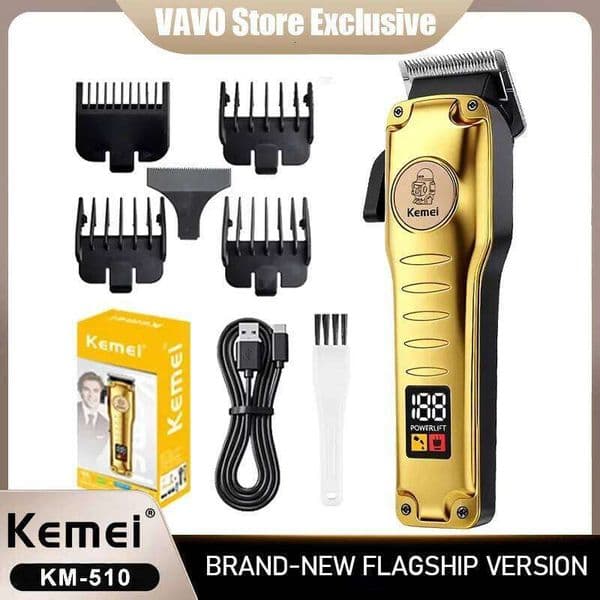 Kemei 510 Portable Travel Electric Clipper Small Rechargeable Cordless Hair Cutting Machine Beard/Hair Trimmer Carving Too 26W0306