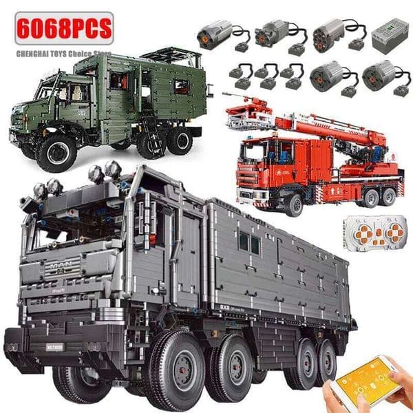 Technical Car APP Remote Control Motor Power Camping RV Building Blocks Model MOC Assembling Truck Bricks Boys Toys Set Kid Gift Z260305