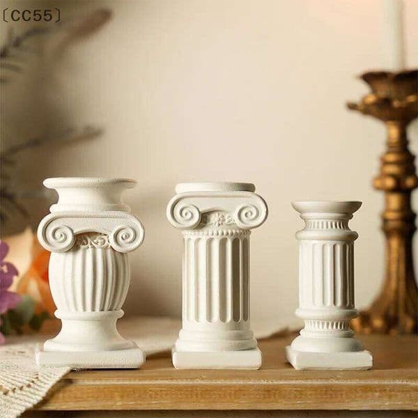 CC55Roman Pillar Greek Column Statue Candle Holder Resin Figurine Desktop Decor Ornament Photography Prop Architectural Detail XJ260305