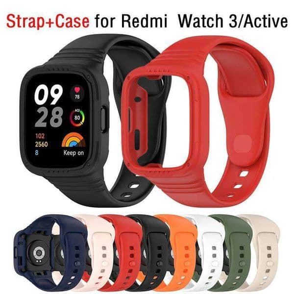 Silicone with Case for / Redmi Watch 3 Active Strap Replacement Bracelet Protective Shell Cover H260305