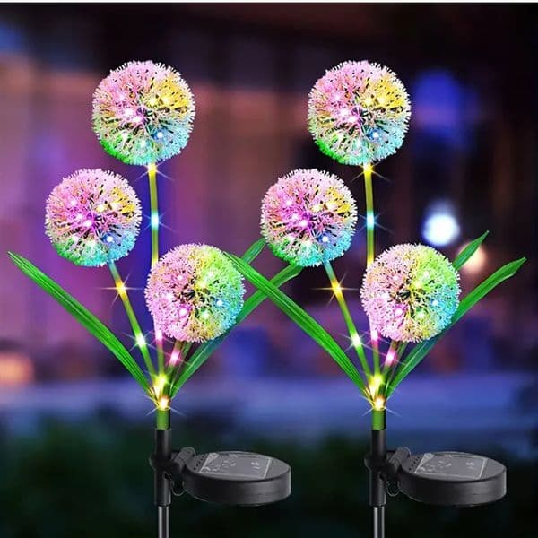 1PC/2PC 1 head/3 head solar LED dandelion outdoor ground mounted lightsuitable for courtyardgardenand landscape decoration 260305