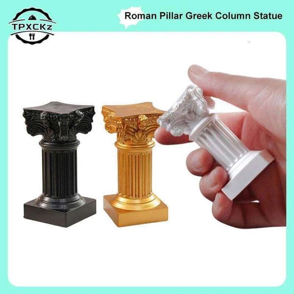 Roman Pillar Greek Column Statue Pedestal Candlestick Stand Figurine Sculpture Indoor Home Dinning Room Garden Scenery Decor XJ260305