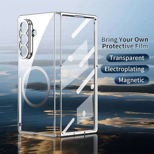 HD Clear Tempered Film Screen Protection Magnetic Phone Case Z Fold 7 6 5 zfold 4 3 For Wireless Charge Caps H260305