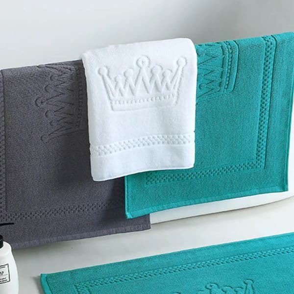 AHSNME crown100 cotton 75x45cm bathroom door floor towel bathtub non-slip absorbent towel Royal el bathroom 260305