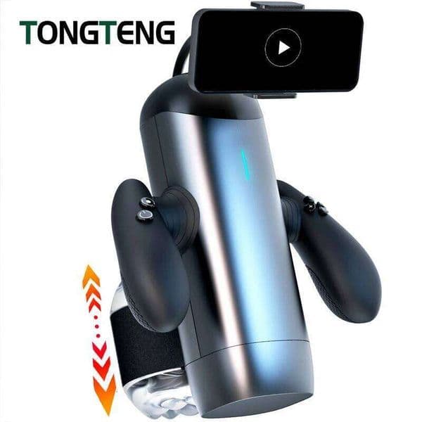 Masturbation Cup Double handle piston High Speed Thrusting Male Masturbator Machine Automatic Sucking Vagina Sex Toys For Men W260305