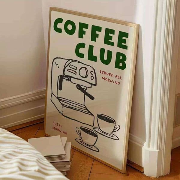 Club Vintage Kitchen Coffee Lovers Wall Art Prints Canvas Painting Poster Picture For Living BedRoom Home Decor 26Y0306