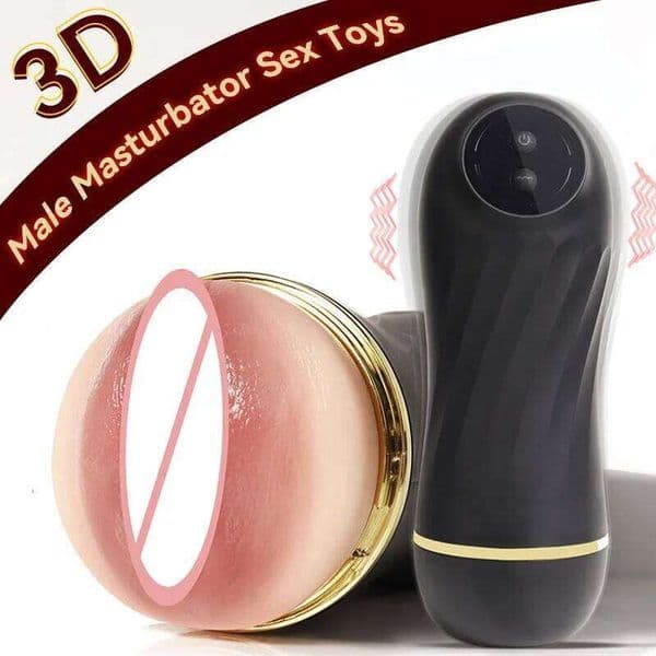 Mens Electric Masturbator Cup 3D Realistic Vaginal Penis Train Stimulator Pocket Pussy Dicks Glans Massager Male Sex Machine Toy W260305