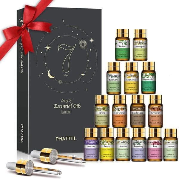 PHATOIL 15PCS Aroma Essential Oil Set For Diffuser5ml Cinnamon Lavender Eucalyptus Pepint Lemon Vanilla Oils 260306
