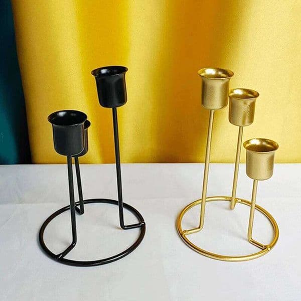 Modern 3/4-Headed Candlestick Minimalism Metal Taper Candle Holders Wedding Decoration Candelabra Dining Table Home Decor XJ260305