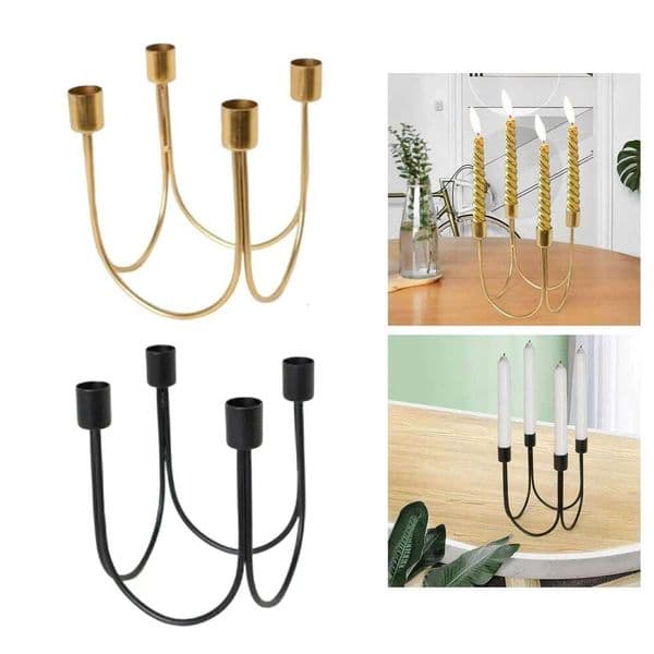 Metal Candlestick Candelabras Candleholder Farmhouse Fireplace Centerpiece New Year Taper Candle Holders for Dinner Table XJ260305