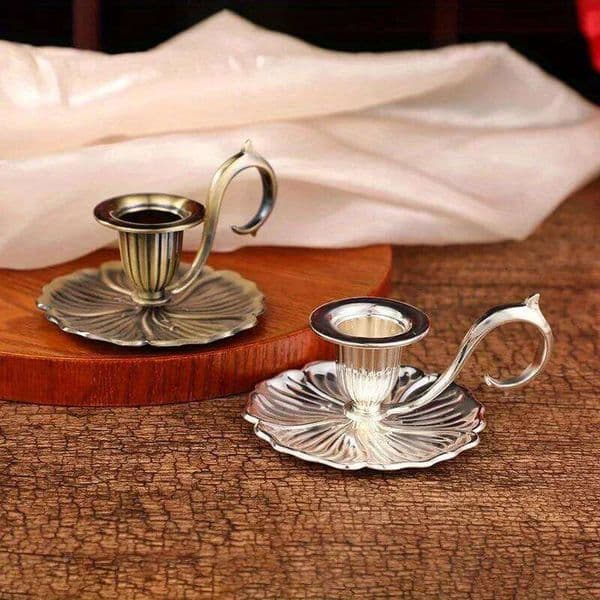 1pc European-style decoration, hand-held holder, elegant Nordic-style metal candle holder - zinc alloy XJ260305