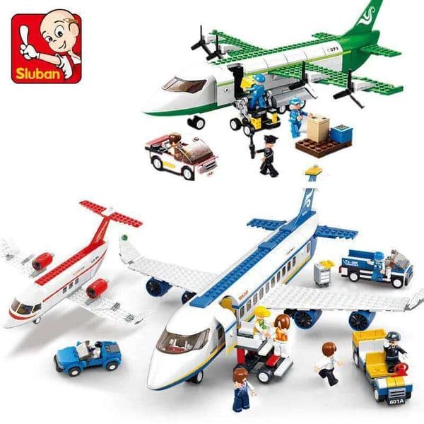New Civil Aviation Airport Airplane Airbus Model Building Blocks Bricks Friends Sets Construction Educational Toys For Children Z260306