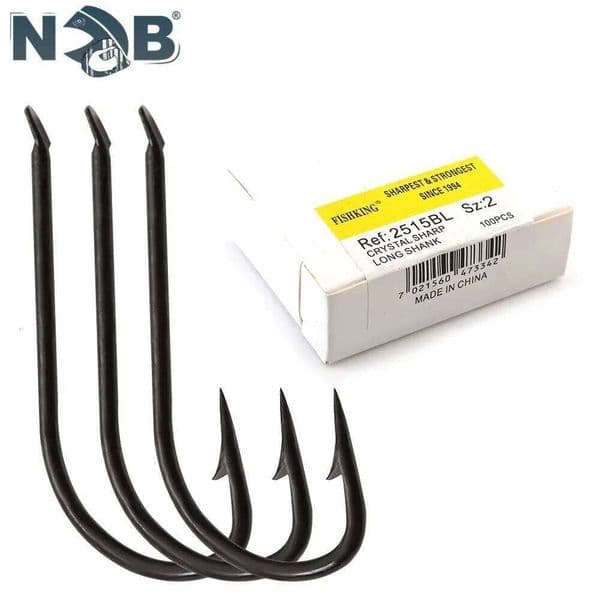NGB 100PCS SHARP LONG SHANK 2515BL High Carbon Steel Hooks Carp Fishing Accessories Soft Lure Jig Head Fishhook Set S260305
