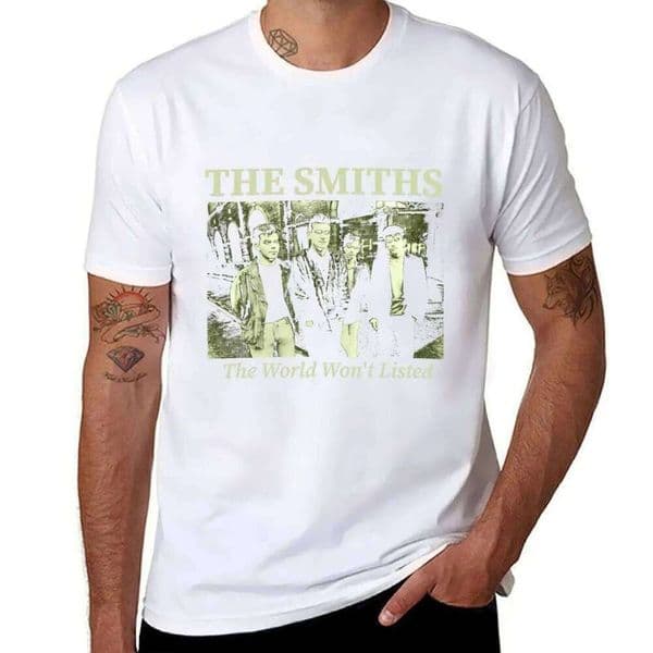 Album Retro Vintage Smiths The Queen is Dead Music Band heavy cotton t shirt man designer T-Shirt Q260306