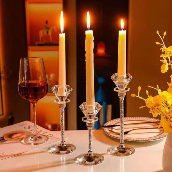 Home Decoration, Crystal Glass Centerpieces for Tables, Candle Holder, Candlelight Dinner Wedding Props XJ260305