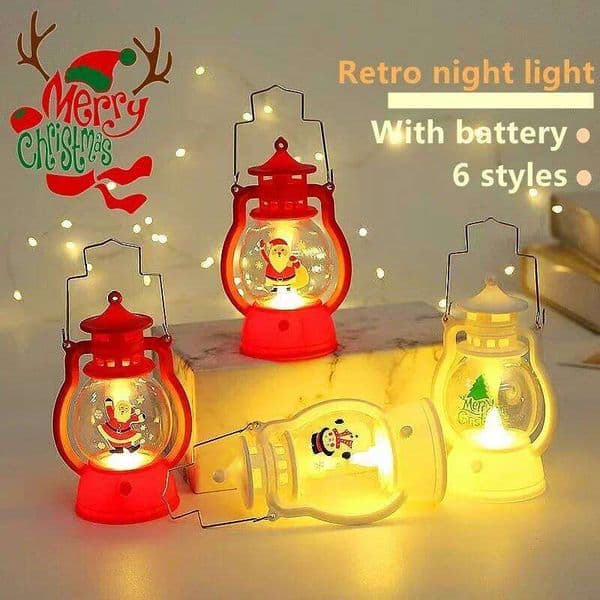 2026 Ornaments with Battery LED Lantern Light Santa Claus Merry Christmas Decorations for Home Xmas Navidad Noel Gift XJ260305