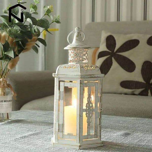 Vintage Candle Holder Lanterns Metal Hanging Decorative Lantern Candleholder Home Decor for Indoor Outdoor Weddings XJ260305