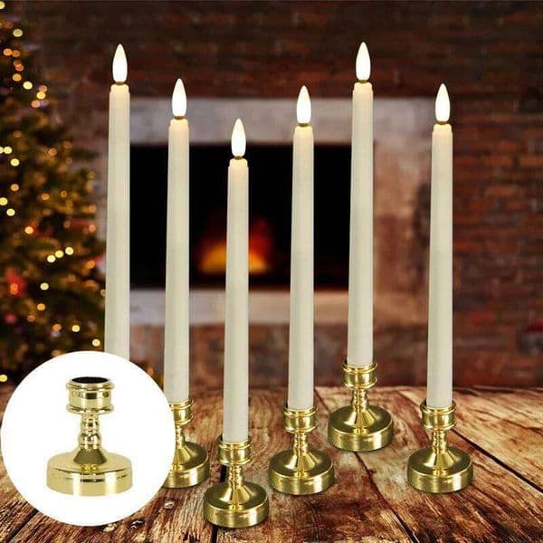 2pcs Silver Gold Rod Wax Base For Wedding Party Festival Candlestick Home Decor Candle Holders XJ260305