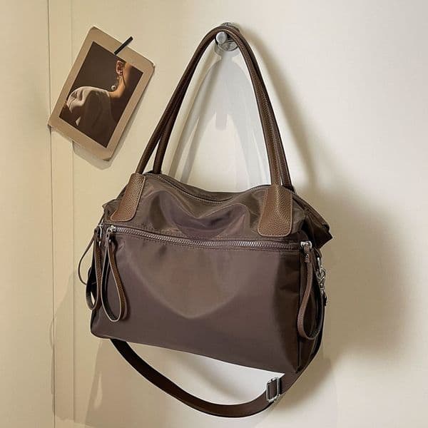 Crossbody Bag Nylon Solid Color Tote Bag Large Capacity Shoulder Bag