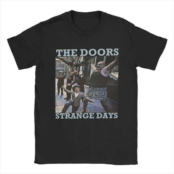 THE Doors Strange Days Men T Shirts Vintage Tee Shirt Short Sleeve Round Collar T-Shirt Cotton New Arrival Clothing H260306