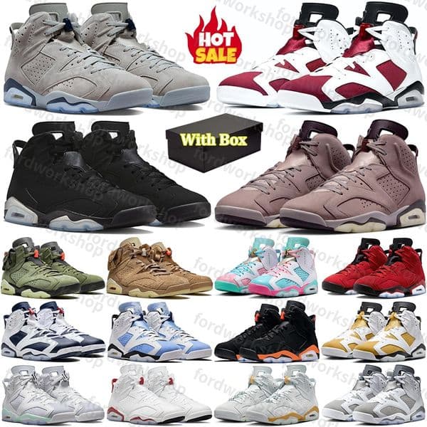 Free Shipping With Box Designer Basketball 6 6s Shoes sneakers for mens Infrared travisscot trainers travi travis BIN 23 discount