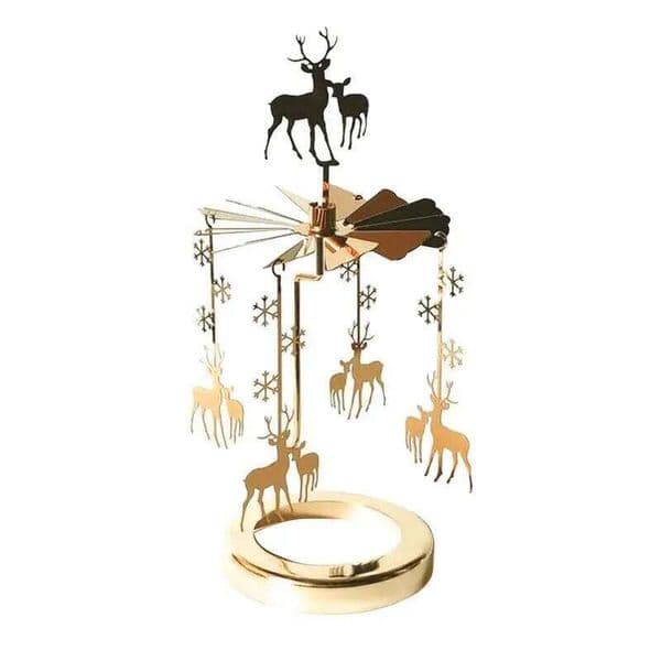 Rotating Thermal Spinning Candlestick Round Revolving Lantern Dream Decoration Candle Tea Light Holder XJ260305