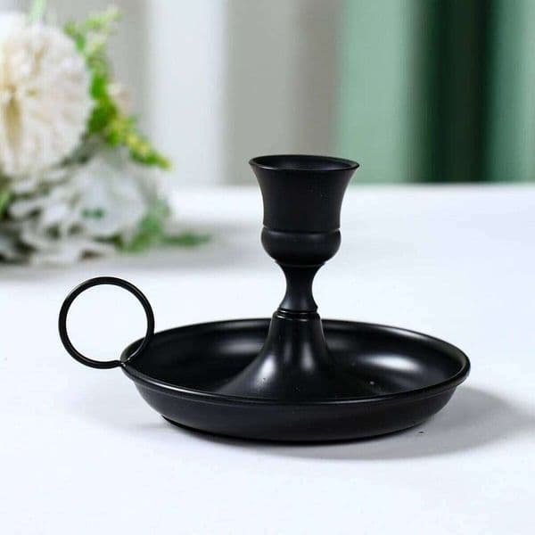 Metal Desktop Candlestick Adornment Candle Holder With Handle Centerpiece Dining Table Wedding Festive Decoration XJ260305