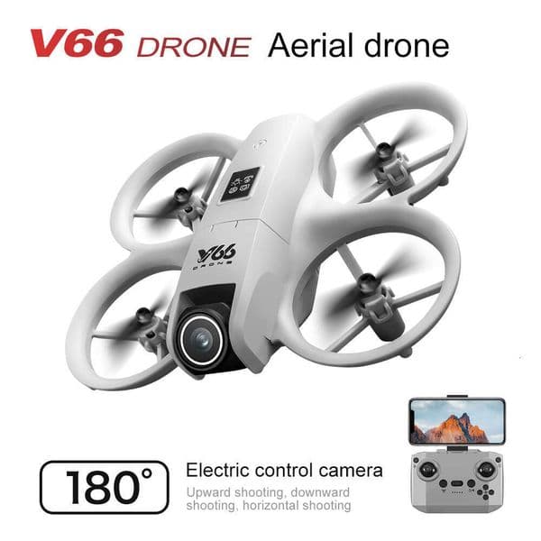 Quadcopter New Product V66 Foreign Trade HD Remote Control Aircraft Dual Camera Altitude Hold Aerial Photography Drone Kuhangxin