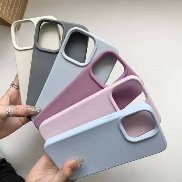 Liquid Silicone Rubber phone case for iphone 17 16 15 14 plus 13 12 11 pro max cover funda Cute Colors cases carcasa H260305