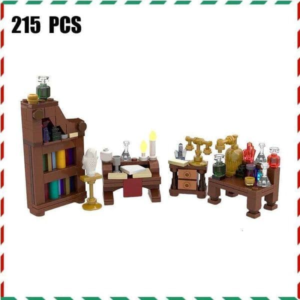 Medieval Magic Lab Building Blocks - DIY Ancient Workshop Construction Toys Mystery Castle Assembly Bricks Gift for Adults Kids C260306