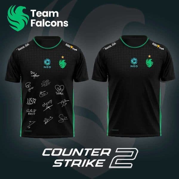 Esports Club Team Falcons 2025 Jerseys CS2 Vrant Player Training Uniforms Fans Gifts T-shirt Unisex Breathable Sweatshirts S2637 thumbnail 2