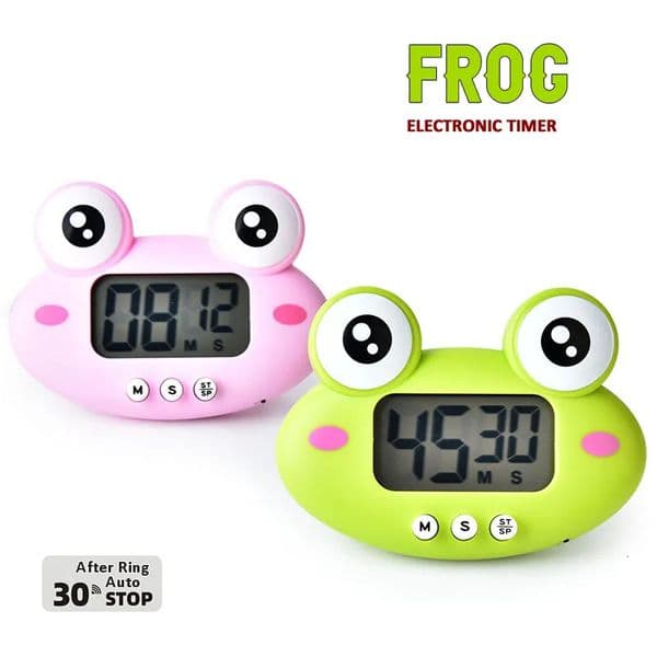 Cute Frogs Dinasour Kitchen Electronic Digital Timer 1-99 Minutes Cooking Study Work Timer Reminder For Home Kitchen Gadget Gift 260304BJ