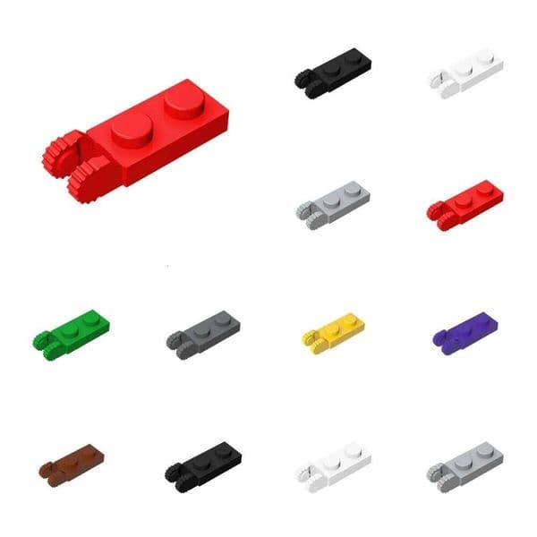 50pcs 44302 Hinge Plate 1x2 Bricks Building Blocks 30365 With 2 Fingers Educational Particle Toys Children Birthday Kid Gift C260306