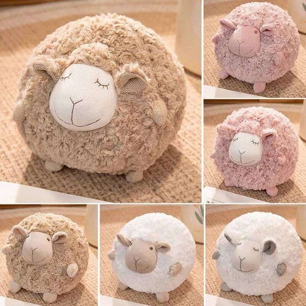 28cm Lovely Plush Toys Stuffed Animal Round Ball Sheep Fluffy Lamb Plushie Doll Soft Pillow Kid Birthday Xmas Gifts H260305
