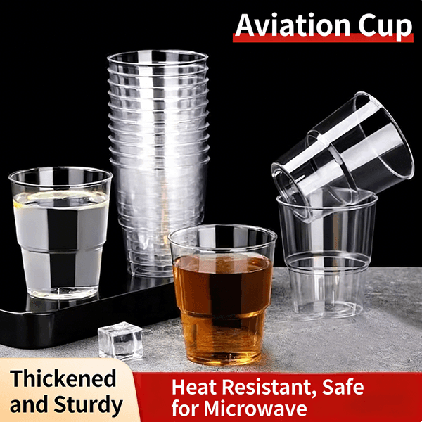 Thickened aviation cup, hard plastic cup, disposable transparent cup, household, commercial, reception, household cup, plastic cup