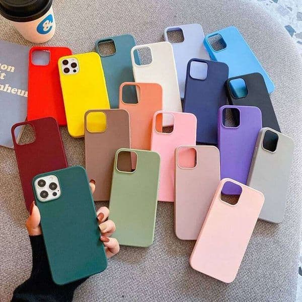 Candy Color Silicone Phone Case For iphone 11 Pro 12 Mini X XS Max XR 7 8 6 S 6S Plus SE 2020 Matte Soft Tpu Back Cover H260305