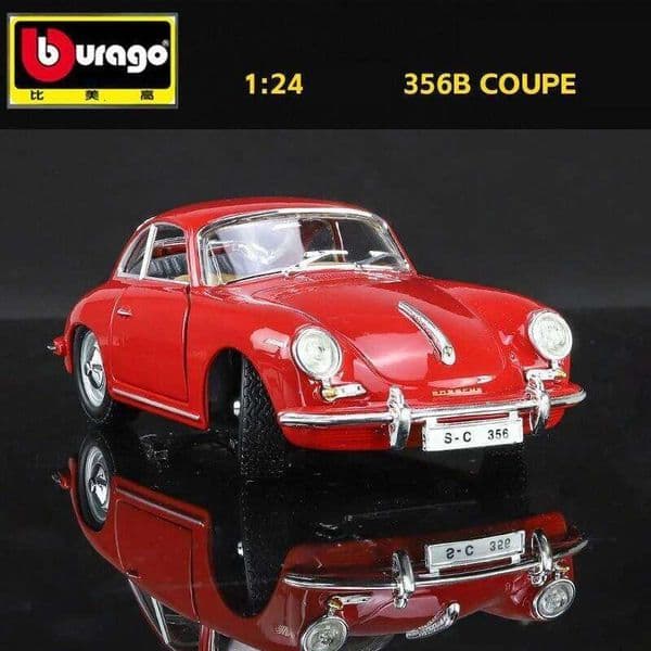 Bburago 1:24 Porsche 356B Coupe Alloy Sport Diecast Metal Scale Car Model Collection Childrens Toy Vehicles Gift Z260307