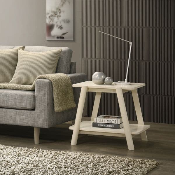 Stylish Vintage Modern Mid-Century Modern Wood Shelf End Table for Living Room Decor